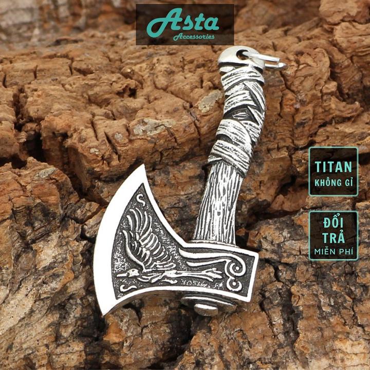 Vòng cổ nam nữ dây chuyền Titan Asta Accessories màu bạc unisex đẹp phụ kiện thời trang - Vòng Cổ Axe 0