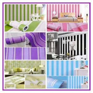 COD Walpaper Stiker Dinding Motif Salur Lebar 45cm  Panjang 4 / 5 Meter  Wallpaper Dekorasi