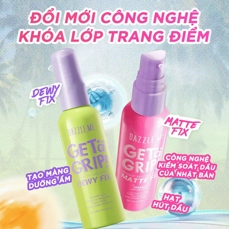[SUPER LIVESTREAM - Deal Thuyền Rẽ G.I.Á] DAZZLE ME xịt khóa makeup + kem má hồng Trang Điểm Cosmetic Mỹ Phẩm Nữ 4