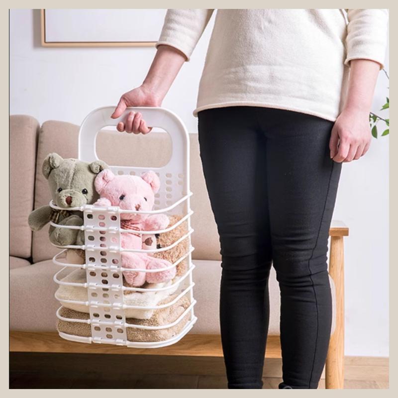 Giỏ Đựng Quần Áo Có Thể Gấp Gọn, 2 Màu Trắng Và Ghi - Gia Dụng iLux 7