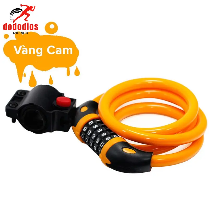 Khóa Xe Đạp Dây Lõi Thép 5 Số Dài 120cm – Chọn Màu – Bộ Khóa Xe Máy Thông Minh Chống Trộm Cao Cấp Chính Hãng Dododios Gắn Xe Đạp Đạp Xe Đạp Sport 7