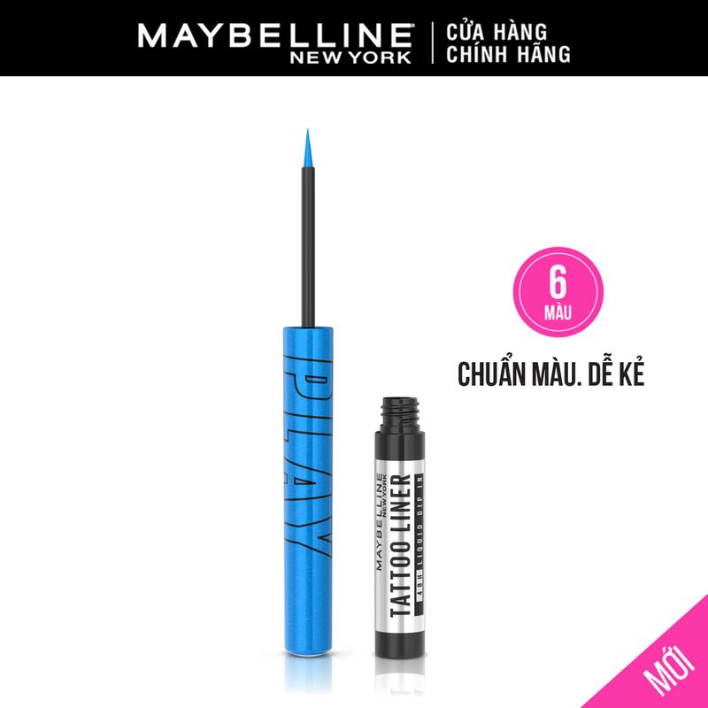 Bút Kẻ Mắt Nước 6 Màu Tattoo Liner Play 48H Lâu Trôi Maybelline New York 2.1ml