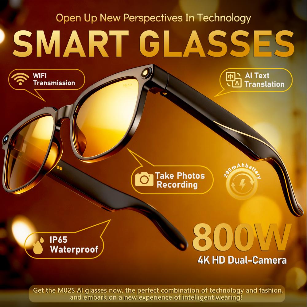 2026 New Men AI Smart Glasses Color-Changing Translation Glasses 800W Camera Waterproof Call Photo Video Recording Sunglasses - Image 5