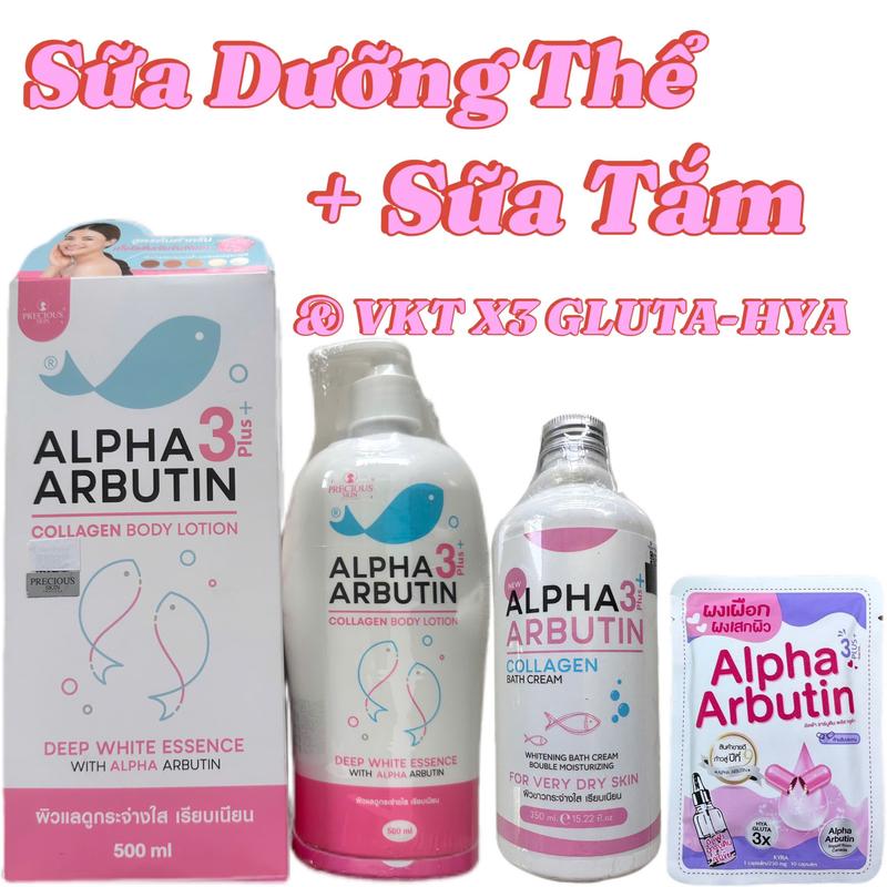 Sữa Tắm Alpha Arbutin 3+ Plus COLLAGEN Bath Cream 350ml Nữ Dưỡng Body Skincare Dưỡng Da kem dưỡng  d'oralie Làm Đẹp Da Women