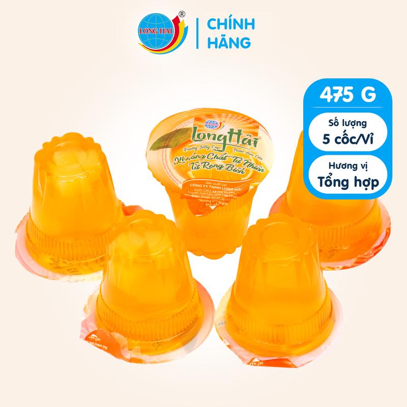 Nước rau câu Long Hải 95g/cốc đóng vỉ 05 cốc Ăn Vặt Snack Food