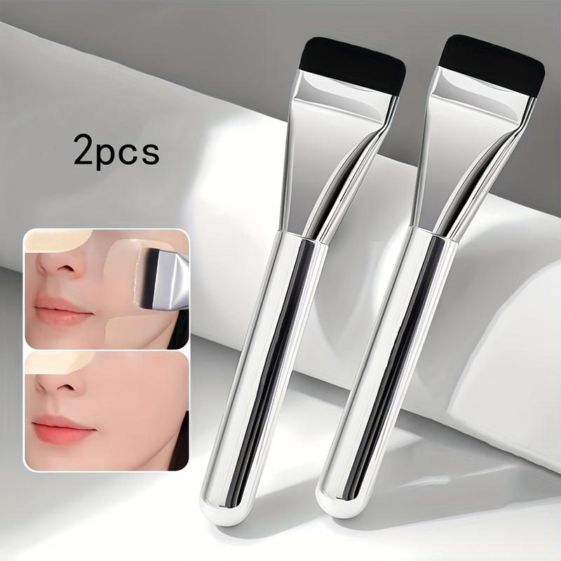 Cọ Tán Kem Nền Pro Master, Siêu Mỏng, Nhẹ, Thiết Kế Đầu Phẳng, Để Tạo Đường Viền Khuôn Mặt Liền Mạch, Pha Kem Nền Và Áp Dụng Mặt Nạ, Chất Lượng Cao Cấp, Dễ Lau Chùi, Thích Hợp Cho Kết Quả Hoàn Hảo 5