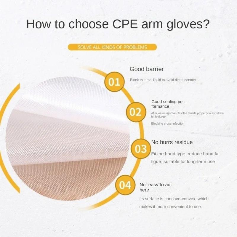 10PCS Multifunctional Disposable Gloves Plastic Waterproof Farm Glove Durable Transparent Cleaning Long Gloves 2