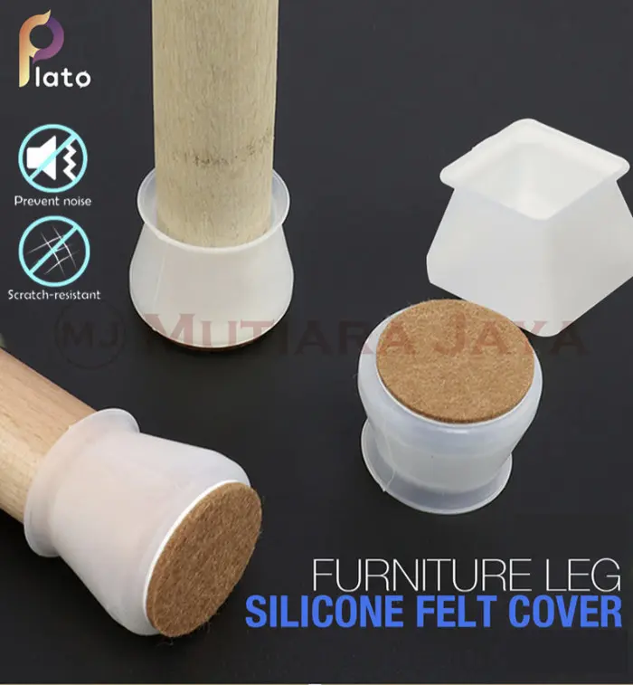 PLATO Silikon Alas Pelindung Kaki Meja Pengaman Kursi Anti Slip Gores