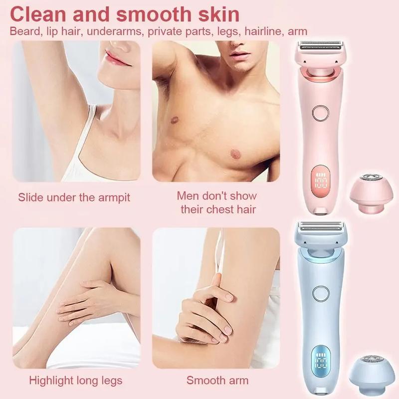 Product Introduction of Painless Hair Removal At Home, 2 In 1 Electric Shaver Razors For Women, Bikini Trimmer For Pubic Hair, Wet & Dry Electric Shaver Steel Waterproof Gentle Removable Stainless Stainless Steel Comfort Portable IPL Hair Removal with Cooling 31