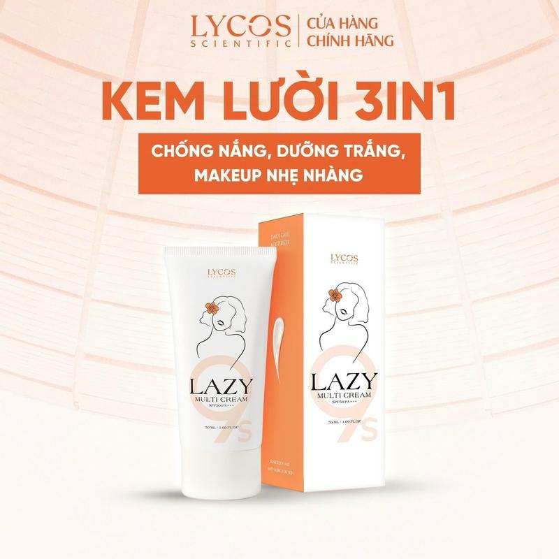 Kem Lười LYCOS Đa Năng 3IN1 Chống Nắng, Dưỡng Trắng & Makeup Nhẹ Nhàng 50ml
