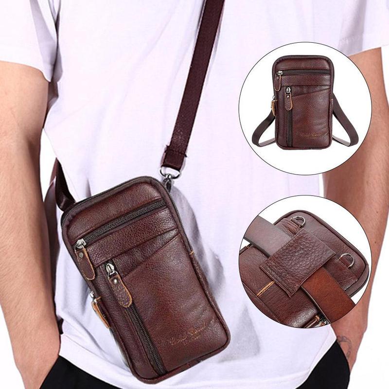 Túi Đeo Hông Bằng Da Dành Cho Nam Giới Túi Đựng Điện Thoại Túi Xách Túi Đeo Vai Ngực Nhỏ Túi Đeo Chéo Túi Da Hàng Mới Về