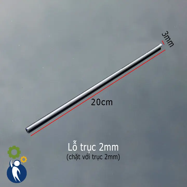 Ống Nhôm 3mm Lỗ 2mm Dài 20cm 0