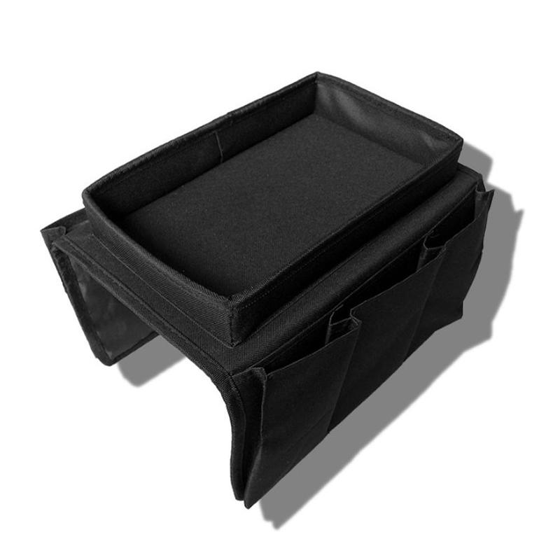 Sofa Armrests Storage Bag, Multifunctional Living Room Furniture Foldable Sofa Side Organizer for Remote Control, Snack, Magazines, Water Cup, Home Accessories 7