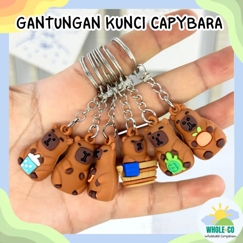 Gantungan Kunci Capybara Premium Hewan Kapibara Aktivitas Boba Mandi Lucu Unik Imut Termurah Grosir Cod 8
