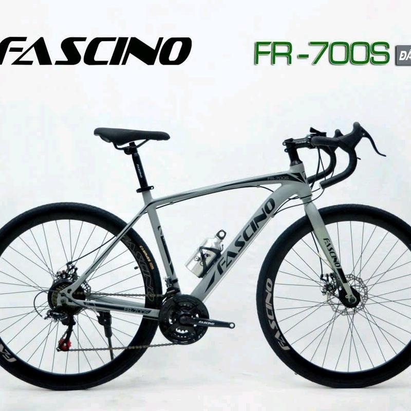 xe đạp thể thao chính hãng FASCINO FR 700s , mẫu tay cong , đề 21 tốc độ , có tay phanh phụ Đạp Xe Đạp Gắn Xe Đạp Sports Bi