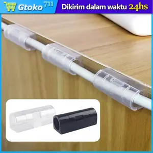 20Pcs Klip Kabel Organizer Cable Clip Tempel Pengikat Kabel Lem Kuat