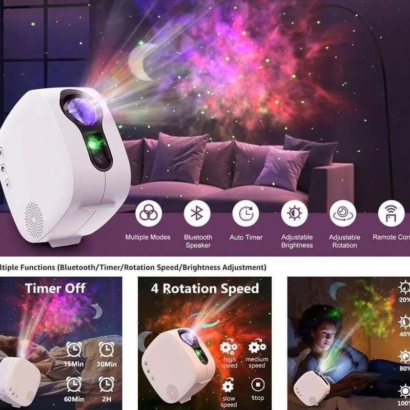   HOT  Đèn Thiên Hà V2 Loa Bluetooth Âm Thanh Cực Hay Chiếu Bầu Trời Sao Đèn Phòng Bay Trang Trí Phòng   JA SHOP  
