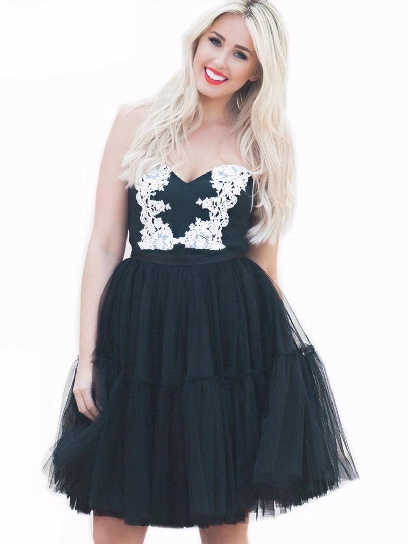 Product Introduction of Women's Solid Tulle Skirt, Elegant Fashion Knee Length Skirt for Party Club Dating, Ladies Bottoms for All Seasons 3