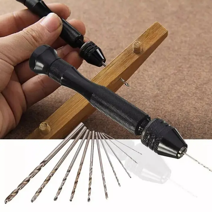 Set máy khoan cầm tay và 10 mũi khoan tiện lợi 5