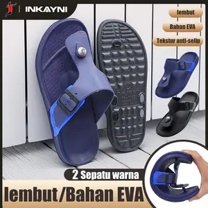 Inkayni Sandal Jepit Pria Dewasa Karet Jelly EVA Premium Anti Bau Kaki Ringan Sekali Empuk Lembut Anti Licin Dan Anti Slip Nyaman Dipakai Jalan Santai Harian Kasual Untuk Sehari-Hari Kualitas Terbaik Awet Tahan Lama Size 39-44