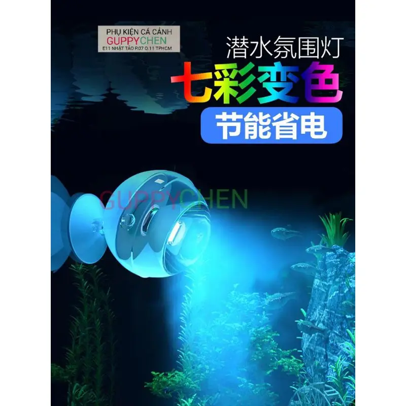 Đèn Led Trang Trí Bể Cá - Tự Động Chuyển Màu - Led Mini Lamp ( 1w ) 5