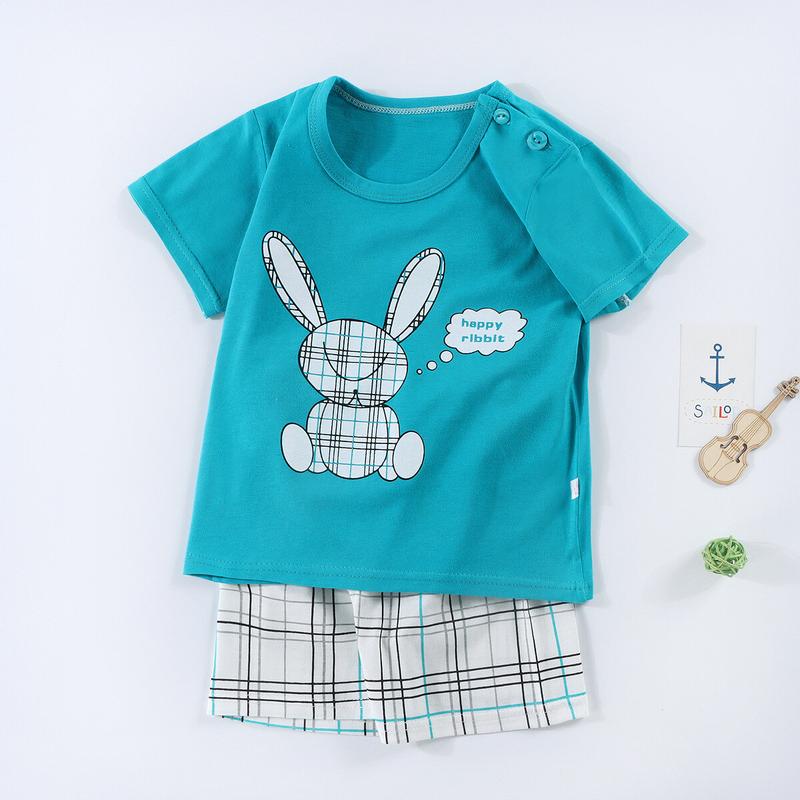 Product Introduction of Set pakaian kanak-kanak, sedia untuk dihantar, fesyen musim panas bayi perempuan, sut cetakan lengan pendek, pakaian kanak-kanak, set 2 helai 3
