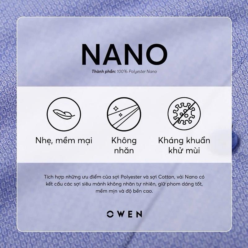 [Owen] Sơ mi Nano trắng ngắn tay Owen chính hãng form Bodyfit, Regularfit 7