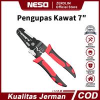 Gambar NESO JERMAN 7inch Tang Kupas Potong Kabel BISA COD 7″ 6 Inci 7 Inch Pemotong Wire Stripper 4in1 Cutter Pliers Gunting Kupas Kabel Listrik Serbaguna - 7.5 inch dari Zerolim German Official Store Kota Administrasi Jakarta Barat 1 Tokopedia