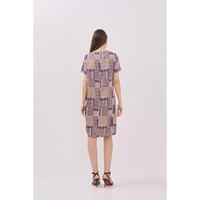 Gambar MINIMAL - Malika - Dress Serut Wanita Motif Tenun Bunga - Navy - S, Navy dari Minimal Kab. Pemalang 5 Tokopedia