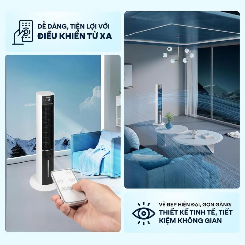 Quạt tháp điều hoà đối lưu tích hợp lọc không khí ionizer Fujihome AC-18LM/ AC-18LE - Bảo hành 24 tháng 6