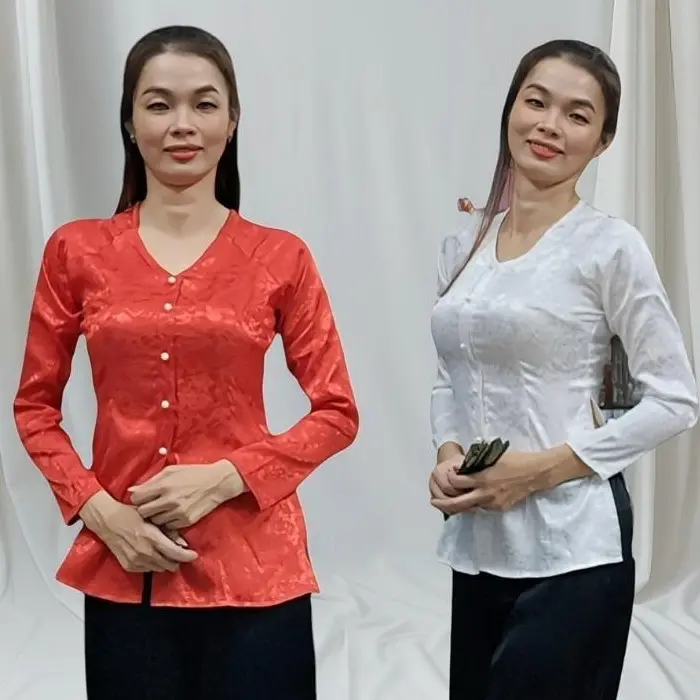 SÉT ÁO LẺ, QUẦN LẺ   BÀ BA CỔ TIM TRUYỀN THỐNG , ÁO VẢI GẤM 2 DA, DUYÊN DÁNG LỊCH LÃM,  PHONG CÁCH HIỆN ĐẠI , TRẺ CHUNG, DỄ THƯƠNG,MẪU MỚI NHẤT ,GIÁ RẺ Nữ Women 1