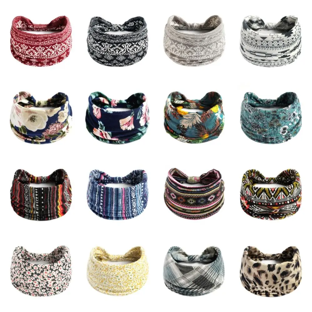 Băng Đô Co Giãn, Chất Liệu Cotton, Kiểu Khăn Xếp Co Giãn, Thiết Kế Thắt Nút Cổ Điển Thích Hợp Cho Các Hoạt Động Thể Thao, Phong Cách Boho, Phụ Kiện Tóc Thường Ngày Lý Tưởng Cho Khiêu Vũ Và Người Đi Xe Đạp