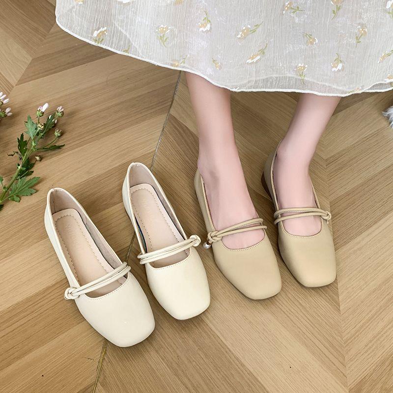 Váy Cổ Tích Mary Jane, Giày Một Lớp Bằng Da Nhỏ Dành Cho Nữ, Thích Hợp Cho Mùa Lò Xo Và Mùa Thu, Giày Đế Bằng Nhẹ Nhàng Gió Buổi Tối, Thích Hợp Cho Bà 5
