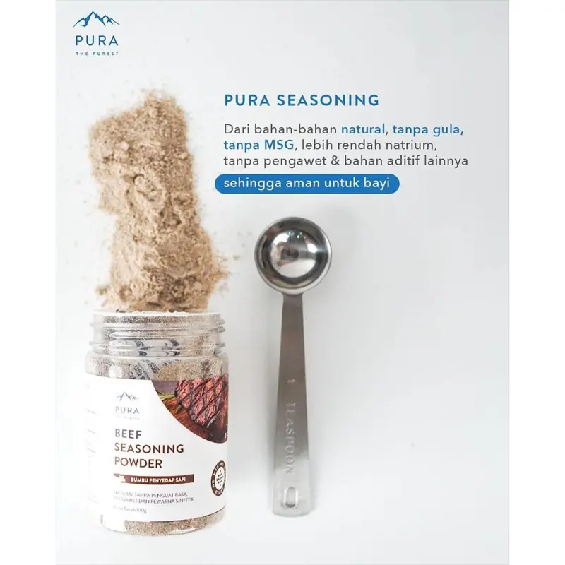 PURA Seasoning Kaldu Sapi Asli Non MSG Kaldu MPASI Beef Powder 100g 4