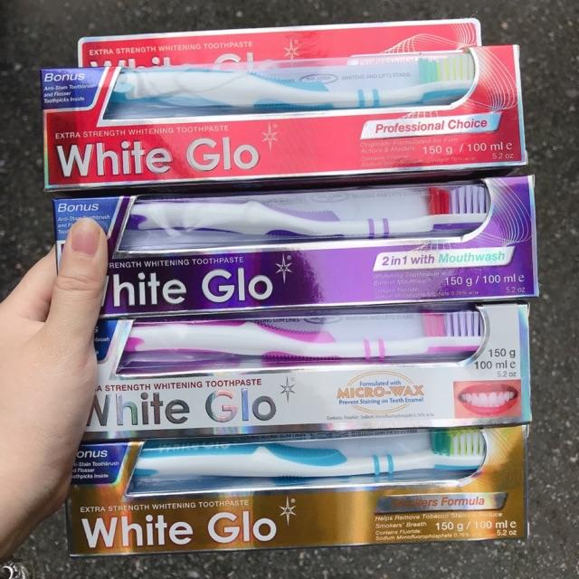 Kem đánh răng kèm bàn chải White glo Trắng răng sạch mảng bám 150g 3