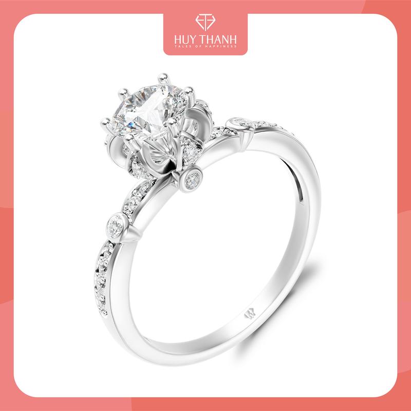 HuyThanhJewelry NDINO285 Nhẫn cầu hôn vàng tây 14K Đá Cz (BST CƯỚI ANH ĐI)