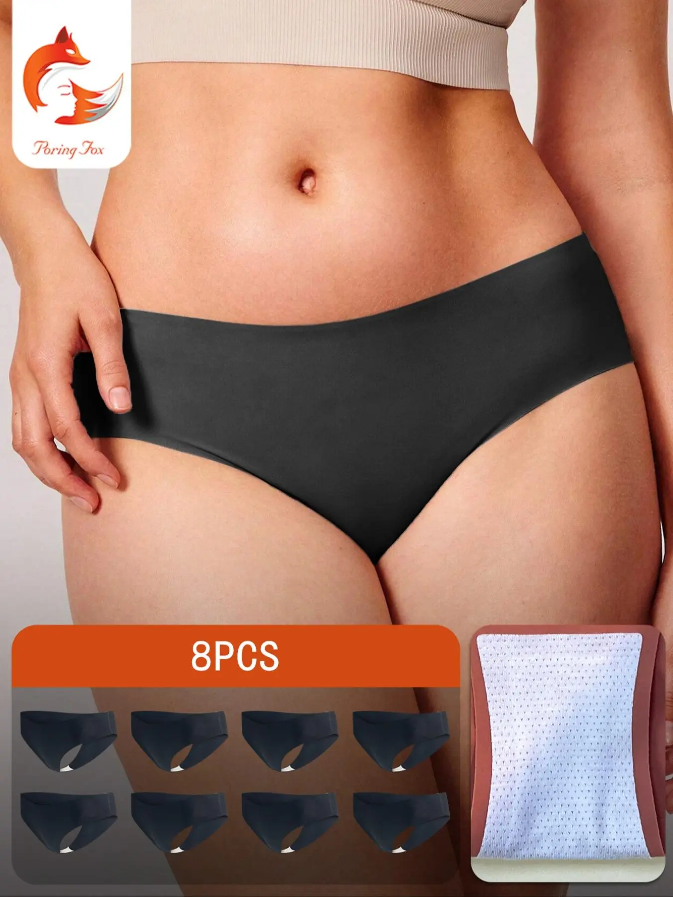Women's Solid Color Seamless Panty, Soft Comfy Breathable Briefs for Daily Wear, Underwear for All Seasons