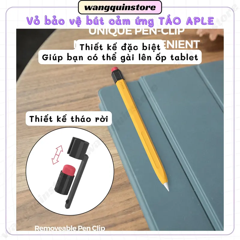 Vỏ bao ốp silicon case bút cảm ứng bút chì nắp gài Táo Gen 1/2 usb-c Vỏ bọc bảo vệ bút cảm ứng cao sạc không cần tháo 2