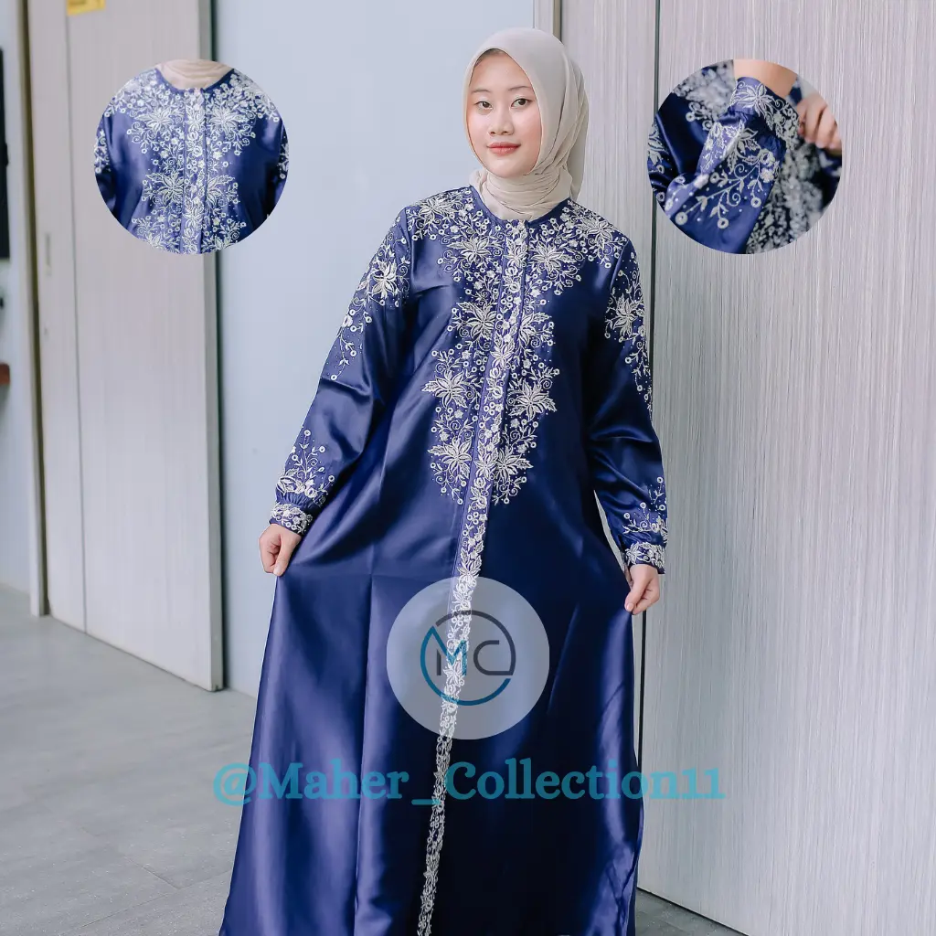 Gamis Bordir Motif Eceng Gondok 05