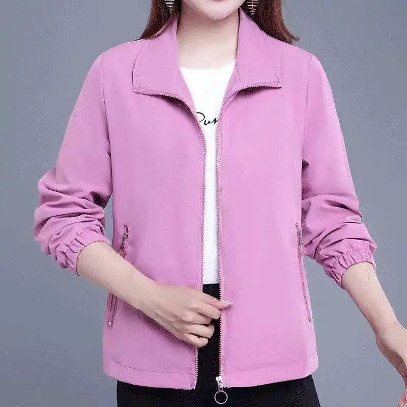 Áo khoác ngắn cổ bẻ thời trang xuân thu cho nữ Áo Gió Thường Ngày Dáng Rộng Mỏng Áo Khoác Phong Cách Hàn Quốc Jacket Women Top