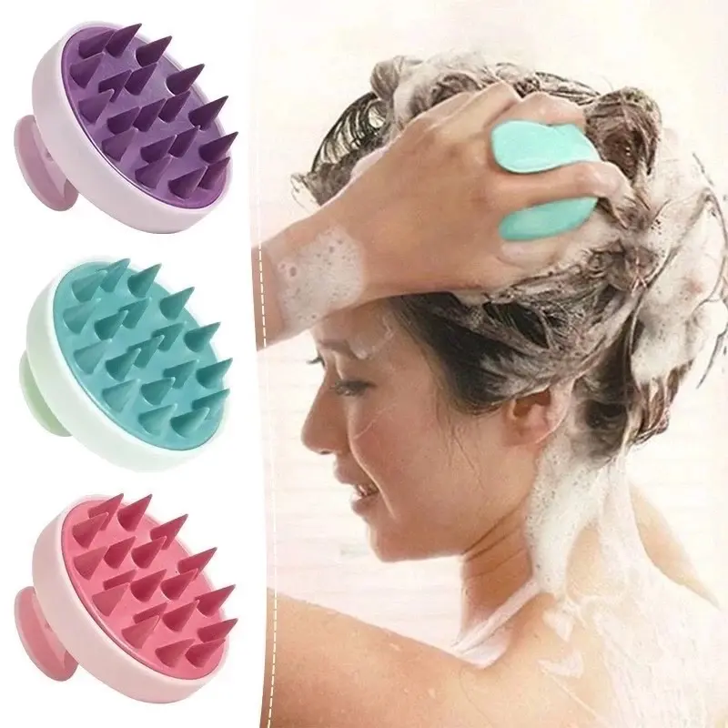 LƯỢC GỘI ĐẦU MASSAGE SILICON, nhỏ gọn thoải mái, màu ngẫu nhiên