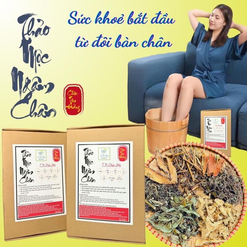 NGÂM CHÂN THẢO DƯỢC HỖ TRỢ CƠ XƯƠNG & KHỚP GIẢM NHỨC MỎI, Ngủ ngon, thư giãn,khử hôi chân Gia Truyền Chân Tâm Đường, 1