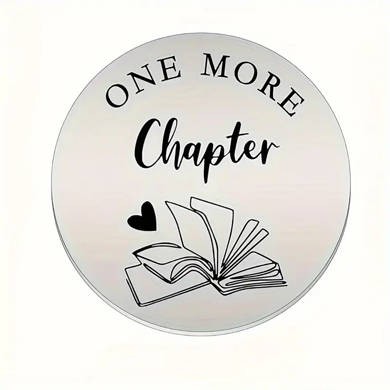 Reading Themed Stainless Steel Coin, 1 Count Double Sided Reading Coin, Reading Gift for Teenager Boys & Girls, Book Lover Gift, Party Favors 4