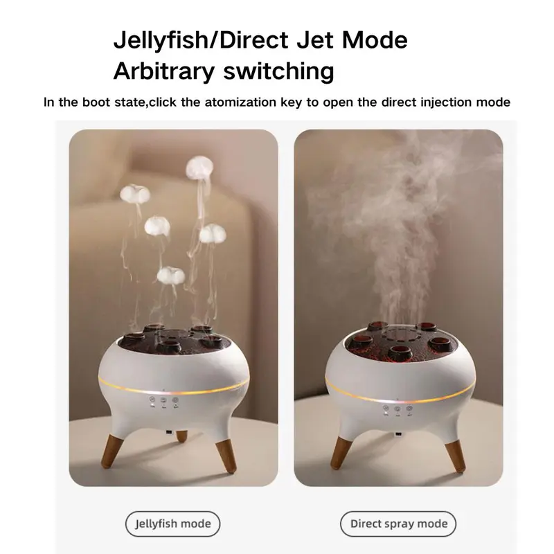 Jellyfish Design Essential Oil Diffuser, Air Humidifier with Rhythmic Spray & Colorful Light, Timed Humidifier with Remote Control for Home, Office, Bedroom 6
