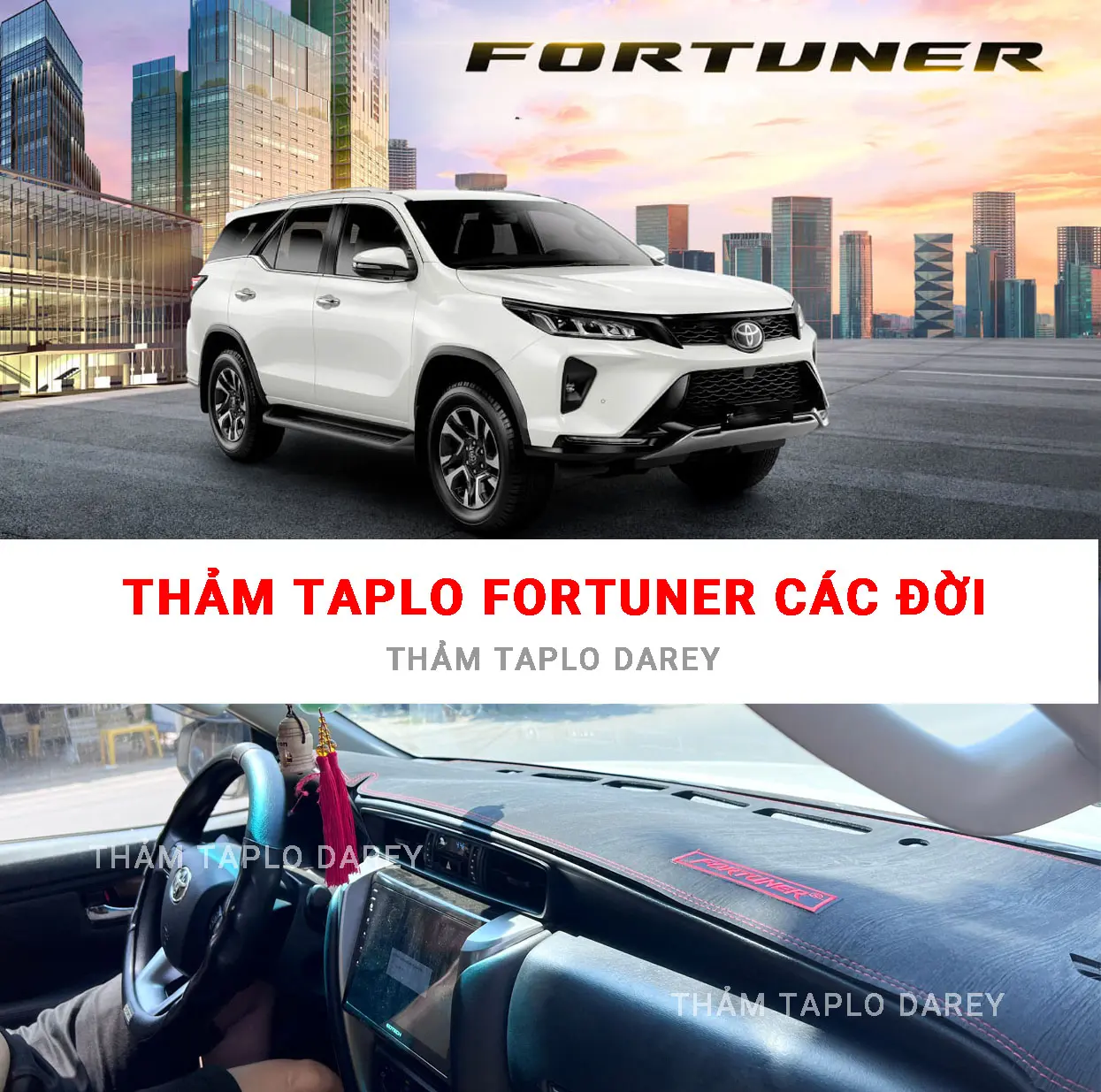 Thảm taplo toyota fortuner các đời Phụ Tùng