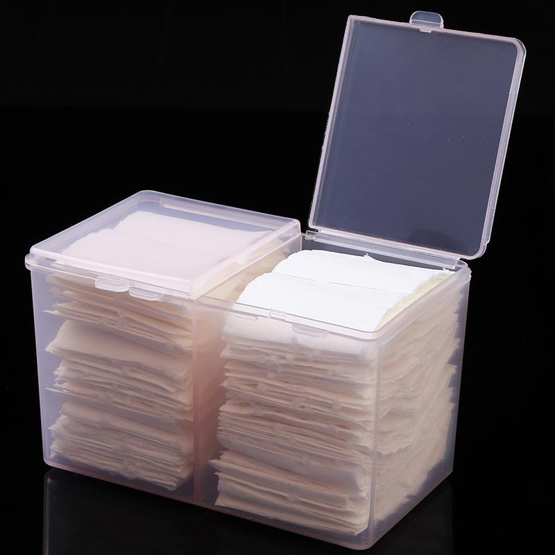 Product Introduction of 1Pc Nail Towel Storage Box Cotton Pad Independent Double Grid Nail Wash Towel Storage Box With Dust Proof Cover Nail Accessories 19