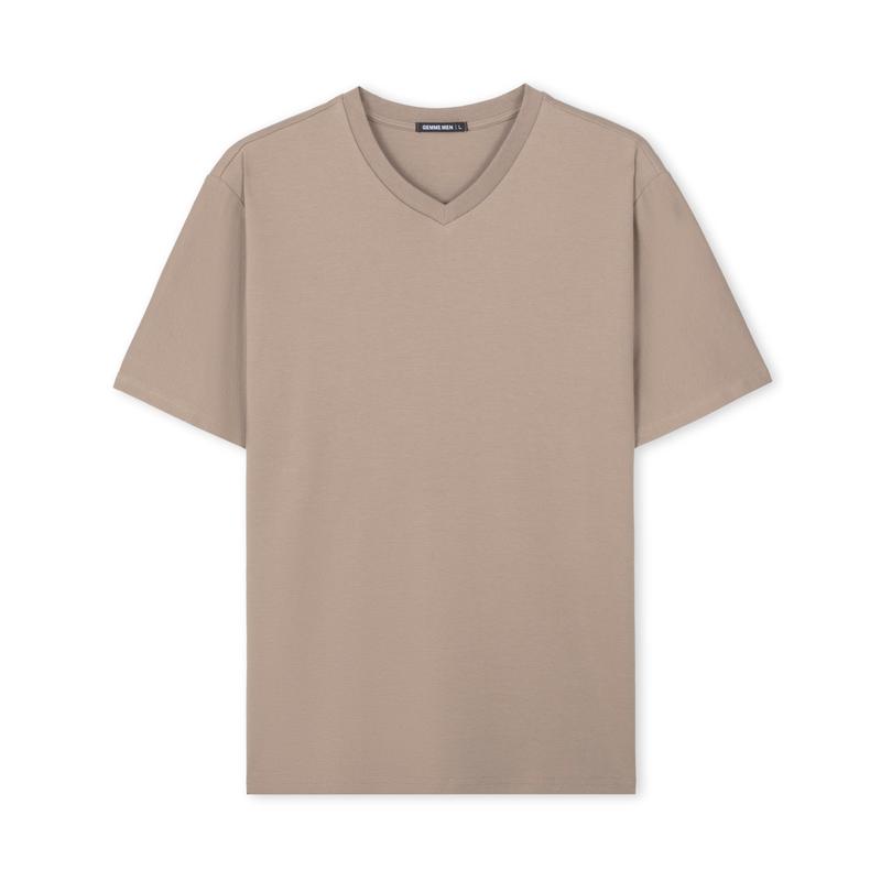 Áo thun cổ tim big size 100% Cotton interlock 250gsm GEMME MEN 55 - 150kg chuẩn form Unisex 8
