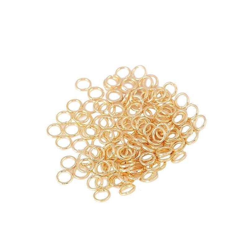 [NEW] 100 khoen vàng bạċ 6mm làm vòng tay lắc tay DIY 1