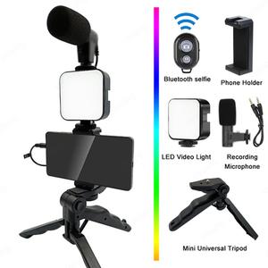Pendirian Telefon, Ay-49, dengan Lampu Isian Fotografi, Lampu Isian LED, untuk Telefon Pintar dan Kit Video, Tripod Selfie, Pemegang Video, dan Kaki Stabil Mudah Alih Phone Digital