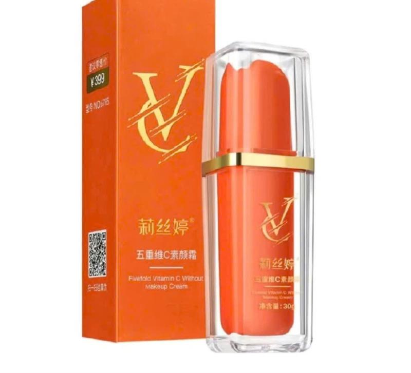   Combo 2 lọ   Kem lười nâng tone VC trang điểm lớp makeup nền mịn màng chống thấm nước làm săn chắc da chứa vitamin C nội địa Trung trị nám tàn nhang duong quoc dan nắng tốt dưỡng ẩm 